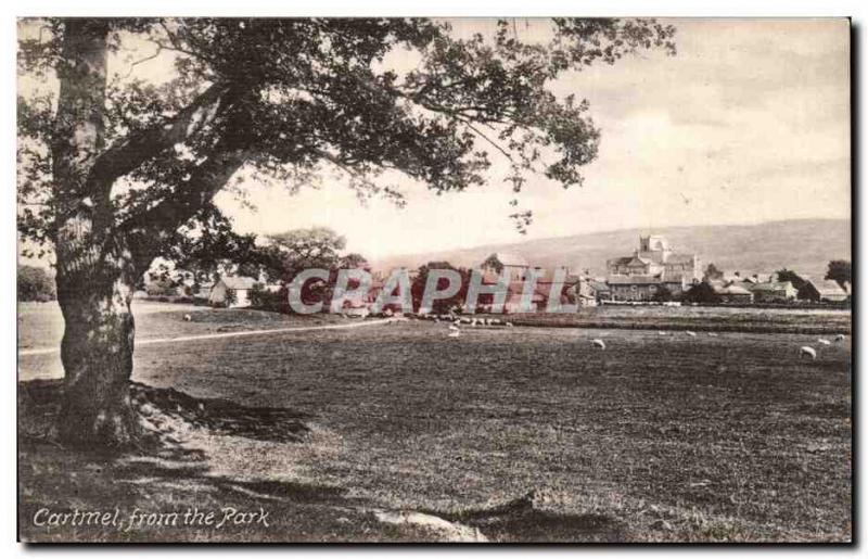 Postcard Old Cartmel from the park