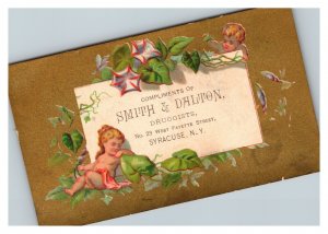 Vintage 1890's Victorian Trade Card Smith & Dalton Druggist Syracuse New York
