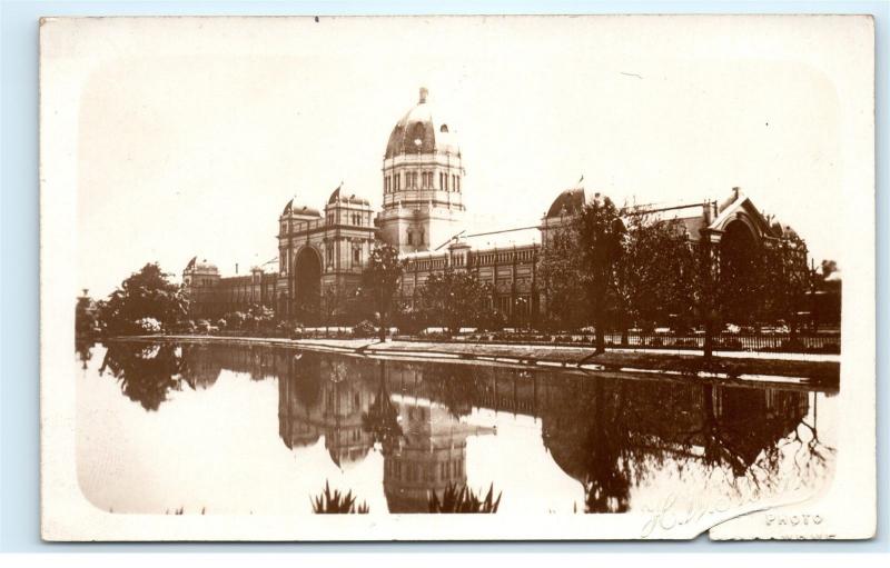 *Exhibition Building Melbourne Australia RPPC Vintage Real Photo Postcard C90