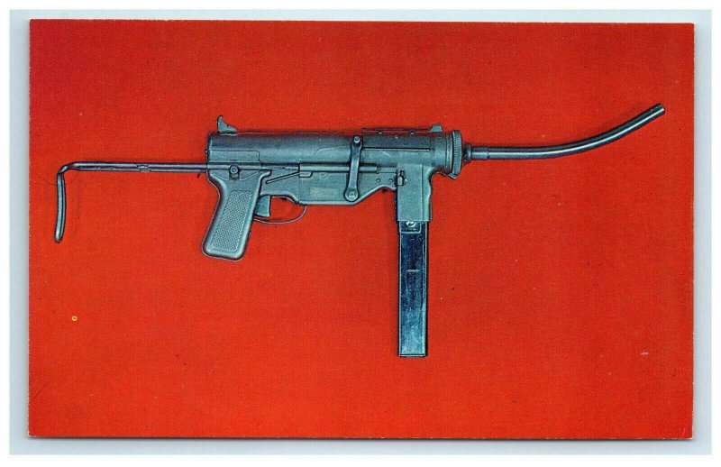 M3 Curved Barrel Submachine Gun Postcard Springfield Armory Museum Advertising