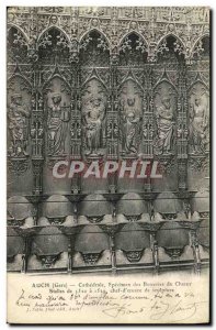 Old Postcard Auch Cathedrale Specimen of the Woodworks chief Choir Stalls of ...