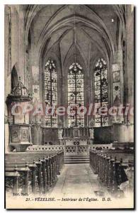 Postcard From Old Vezelise Interior I'Eglise