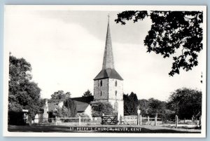 Hever Kent England Postcard Tower of St. Peter's Church c1950's RPPC Photo