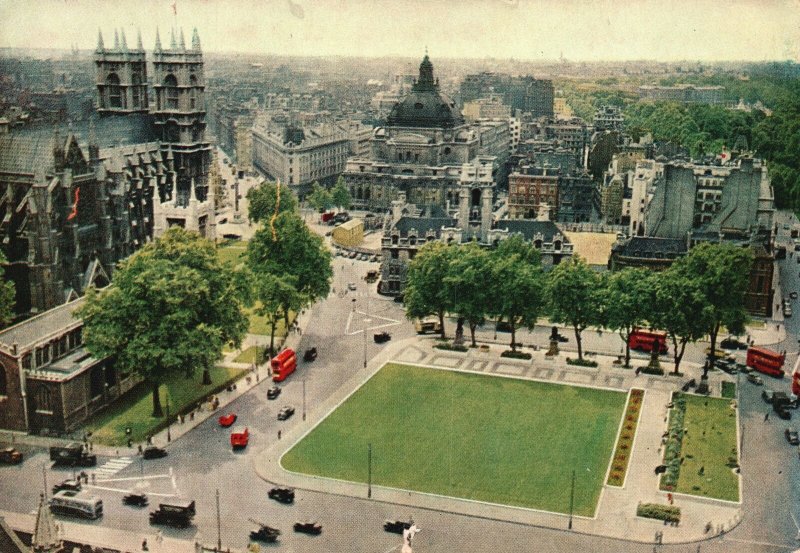Postcard Parliament Square Central London England A.V. Fry & Co. Pub