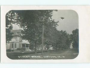 Pre-1920 rppc NICE VIEW Corydon Iowa IA i8071