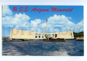 204364 ALOHA from HAWAII Arizona memorial old postcard