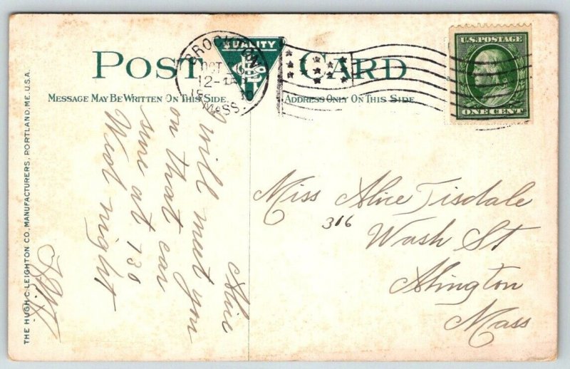 Perkins Park  Brockton  Massachusetts  Postcard  1910