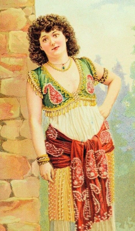 1870's-80's Lovely Ethnic Lady Dickman Jones Co San Francisco Victorian Card F80