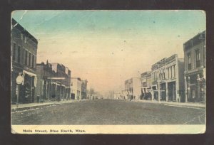 BLUE EARTH MINNESOTA DOWNTOWN MAIN STREET SCENE STORES VINTAGE POSTCARD