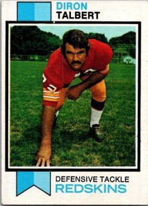 1973 Topps Football Card Diron Talbert Washington Redskins sk2410