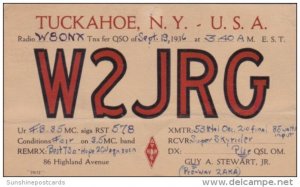 W2JRG Guy A Stewart Super Skyrider Tuckahoe New York 1936