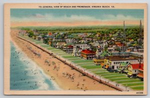 Virginia Beach VA General View And Promanade Virginia Postcard O30