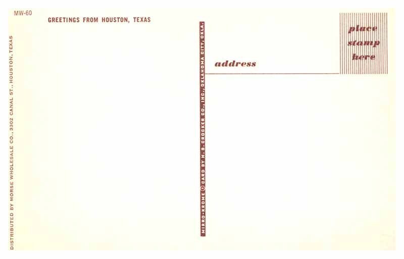 Postcard BOAT SCENE Houston Texas TX AS3490