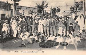 br104356 charmeurs de serpents  tunis africa real photo tunisia