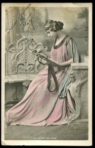 Le depart de l'aime. French undivided back RPPC. S.I.P. 80 serie, No.7. 1906