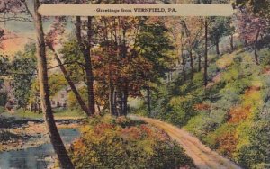 Pennsylvania Vernfield Greetings From Vernfiled