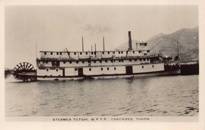 Real Photo Postcard Steamer Tutshi W.P.Y.R. Carcross Yukon Canada~129690 