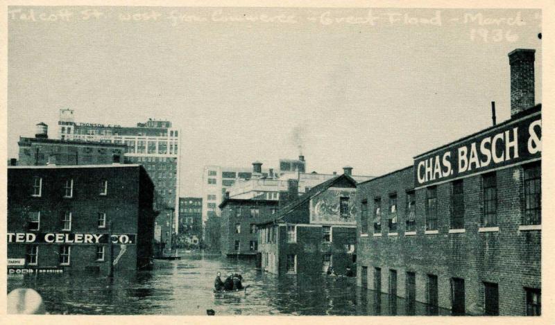 CT - Hartford. March 1936 Flood. Talcott Street West from Commerce