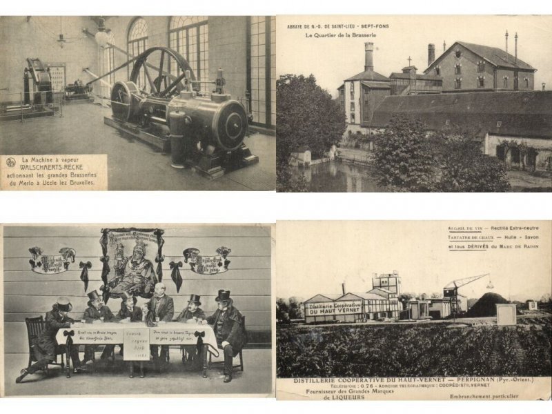 ALCOHOL, WINE PRODUCTION 150 Vintage Postcards (L6583)