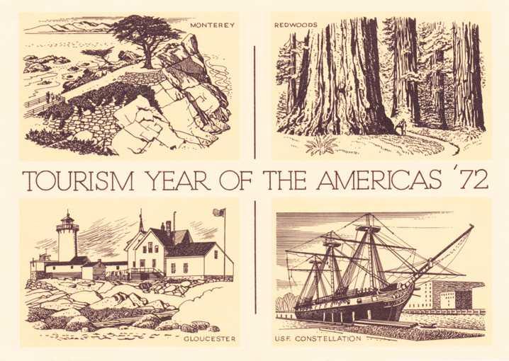 Tourism Year of the America's - 1972 - California to Massachusetts - sc# UX62