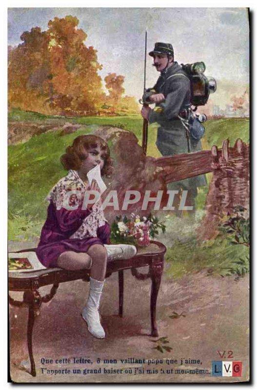 Postcard Old Army Child Soldier