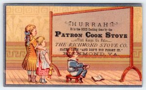 1880's RICHMOND VA PATRON COOK STOVE SHELBY NC WEBB OATES & LONG HARDWARE CARD 3