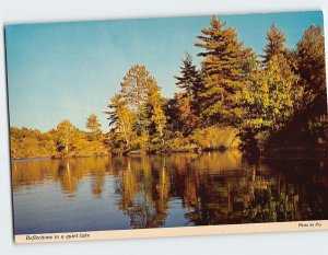 Postcard Reflections in a Quiet Lake Canada