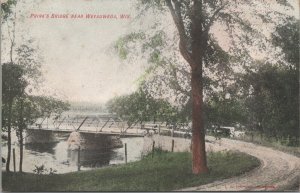 Postcard Prink's Bridge Near Weyaywega WI 1907