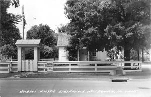 Herbert Hoover Birthplace real photo West Branch, Iowa  