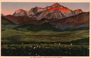 Vintage Postcard 1910's Le Mont-Blanc Vu De Geneve Fascinating View Switzerland