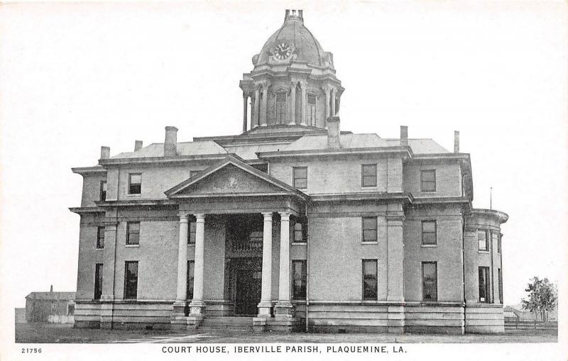 D94/ Plaquemine Louisiana La Postcard c1920 Iberville Parish Court House