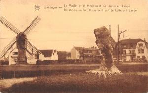 BR55441 Le Moulin et le monument du Lieutenant lange wind mill moulen a belgium