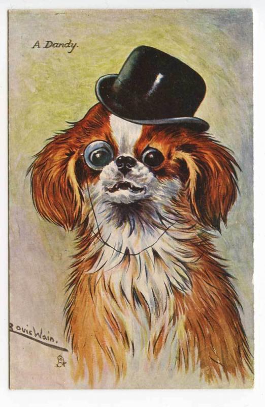 Raphael Tuck Louis Wain Dog A Dandy Postcard 