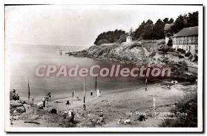 Postcard Ancient Pornic Beach Waves of Gourmalon