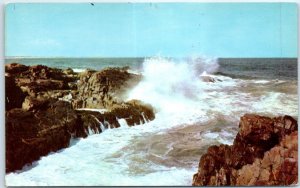 Postcard - Exploding Surf as Seen from the Marginal Way, Ogunquit, Maine, USA