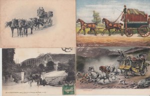 HORSE CARTS TRANSPORT FRANCE 60 Vintage Postcards mostly pre-1940 (L5647)