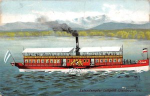 Luitpold River Steamship Painting Ferry Boat Ship 