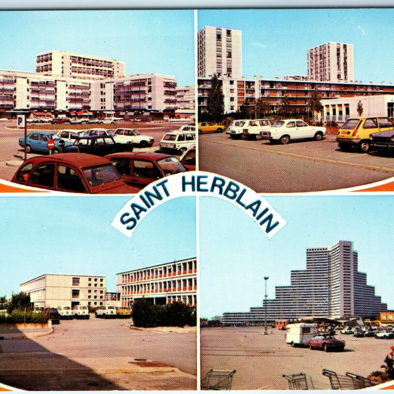 c1970s Saint Herblain, France Greetings Apartments Renault, Simca Cars 4x6 PC M5