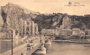 B93557 dinant la citadele l eglise et le pont ship bateaux truck   belgium