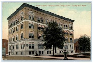 c1910s New English Telephone And Telegraph Company Springfield MA Trees Postcard