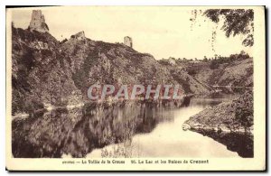 Postcard Old Stofeg La Vallee Creuse Lake and the Ruins of Crozant