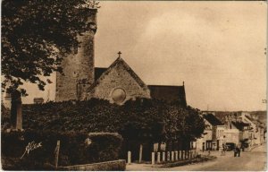 CPA BARNEVILLE-Plage - l'Église tour fortifie couronne de machicoulis (149200)