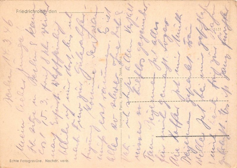 A081 Germany Friedrichroda mit Gottlab Total View vintage postcard