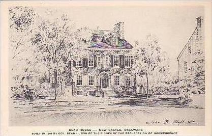 Delaware New Castle Read House Built in 1801 by Geo Read II Albertype