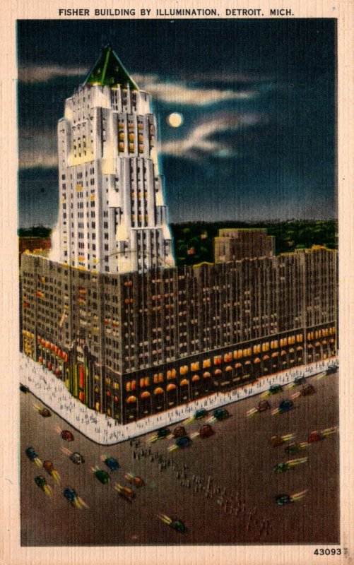 Michigan Detroit Fisher Building By Illumination