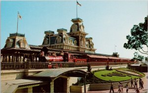 Steam Railroad Red Train Magic Kingdom Walt Disney World Orlando FL Postcard E77