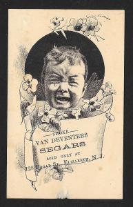 VICTORIAN TRADE CARD Van Deventers Segars (Cigars) Baby