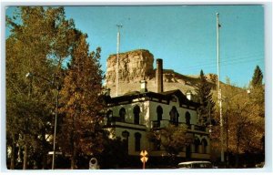 GREEN RIVER, WY  ~ Sweetwater County  COURT HOUSE & Castle Rock c1950s Postcard