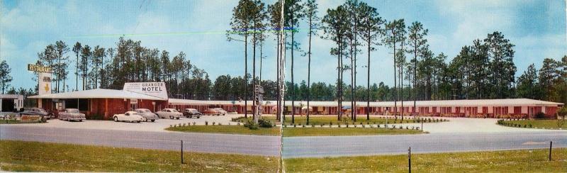 Granger Motel Jacksonville Florida Fl Mandarin old cars panoramic long Postcard