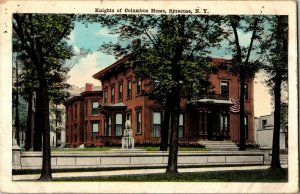 Knights of Columbus Home, Syracuse NY c1923 Vintage Postcard J43